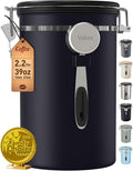 Coffee Canister,39OZ, 2.2lbs,Large Airtight Stainless Steel Container | Kitchen Food Storage Jars for Beans,Ground