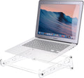 Acrylic Laptop Stand for Desk, Clear Ventilated Computer Stand Holder for Desk, Ergonomic Acrylic Sturdy Laptop Riser