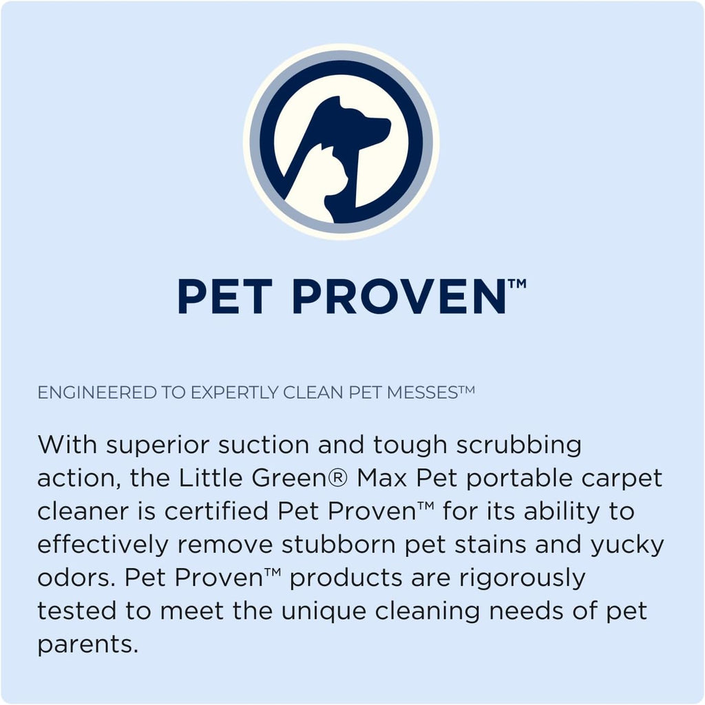 Little Green Max Pet Portable Carpet Cleaner, 3860 | Self-Cleaning Tough Stain Tool & Pet Hair Removal Tool; car/auto