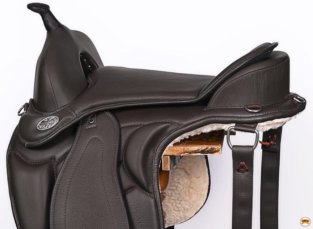 Hybrid English Treeless Saddle Brown Western Trail