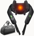Cordless Neck Massager with Heat, Shiatsu Neck and Back Massager for Pain Relief Deep Tissue, Electric 3D Kneading