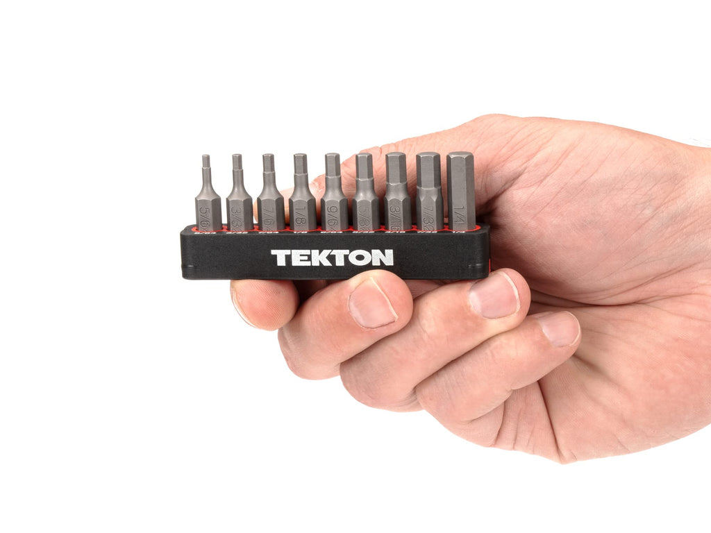 TEKTON 1/4 Inch Hex Bit Set, 9-Piece | DZX93001