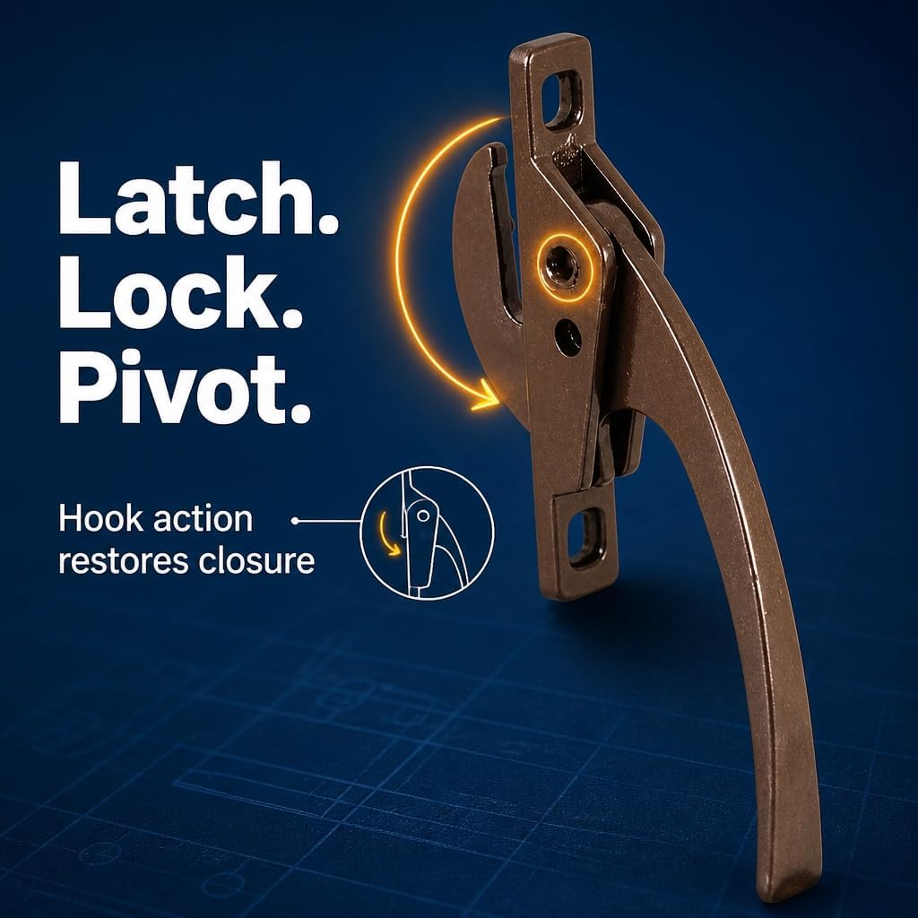 H 3540 Bronze Casement Window Locking Handle (Single Pack)