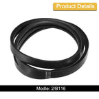 uxcell 2/B116 Classic Wrapped 2 Banded 119" Outer Circ B Profile V-Belt