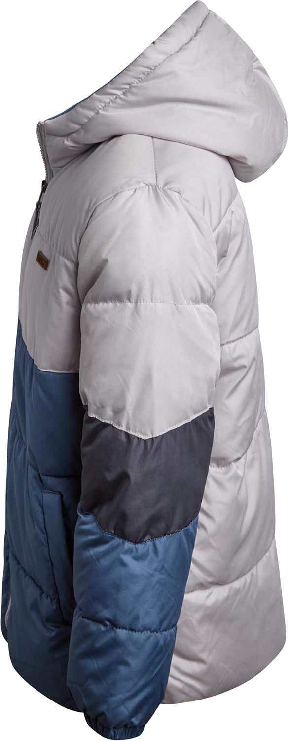 Boys Puffer Jacket Fleece-Lined Winter Coat with Hat | Warm Wind and Water Resistant Outerwear, Soft Cozy Lining for