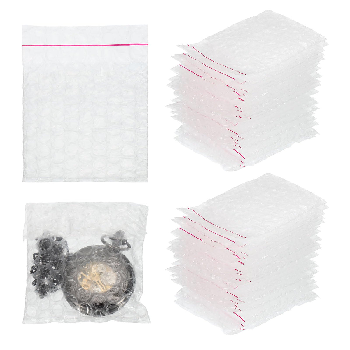 Clear Self Sealing Bubble Bags 3.1"x3.1" 200Pcs Bubble Pouches
