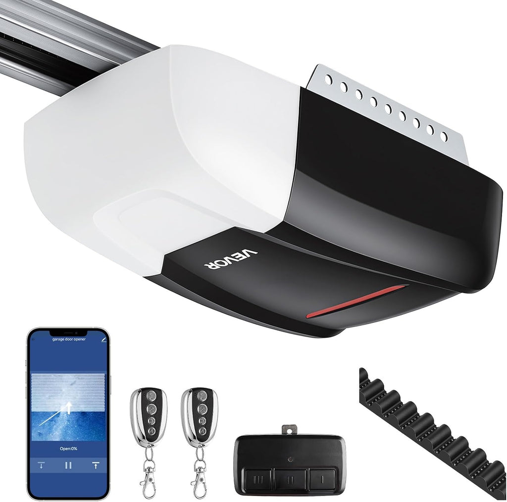 Garage Door Opener 3/4 HP Ultra-Quiet Belt Drive WiFi Smart Opener