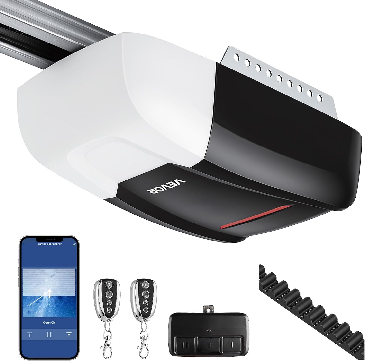 Garage Door Opener 3/4 HP Ultra-Quiet Belt Drive WiFi Smart Opener