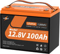 12.8V 100Ah LiFePO4 Lithium Battery, Group 24 Lithium Battery Built-in 100A BMS and Grade A Cells, 15000 Cycles