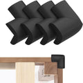 Bed Frame Corner Protector Black: 4 Pack Foam Rubber Guards Bumpers for Bed Table Cabinet Corner Safe Impact