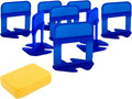 Tile Leveling System 1/16" - 2000-Piece Tiles Spacers + Sponge - Works with Almost All Wedges on the Market - Tile