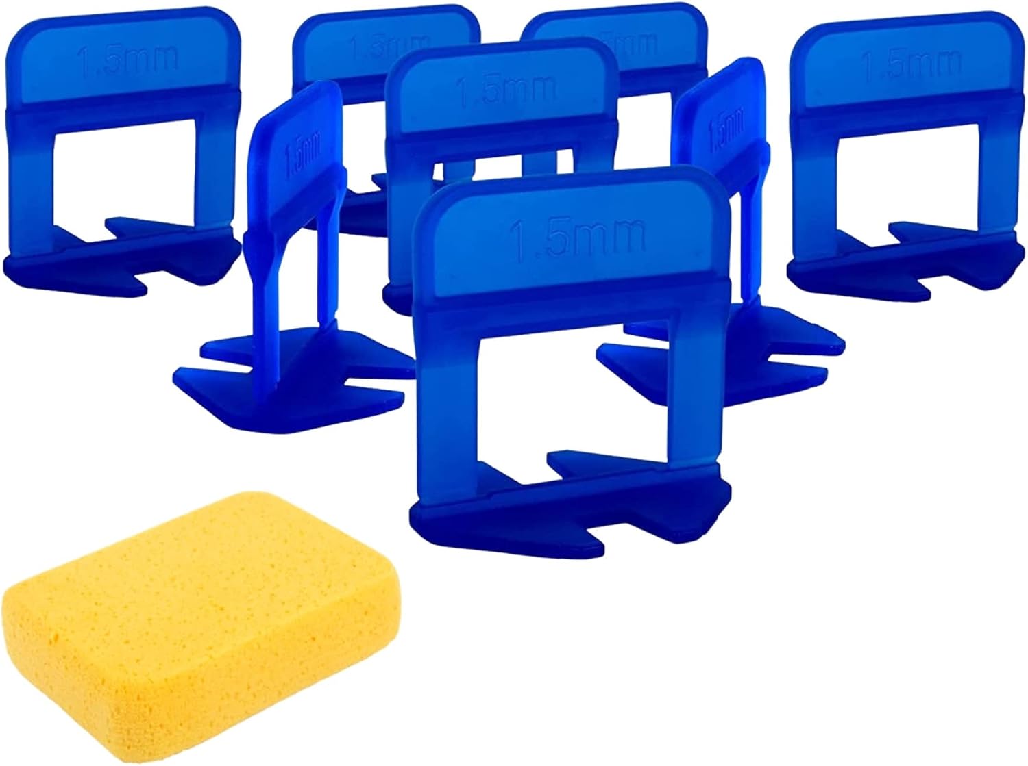 Tile Leveling System 1/16" - 2000-Piece Tiles Spacers + Sponge - Works with Almost All Wedges on the Market - Tile