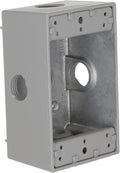 Hubbell-Bell 5323-0 Single Gang Weatherproof Outlet Box, Gray