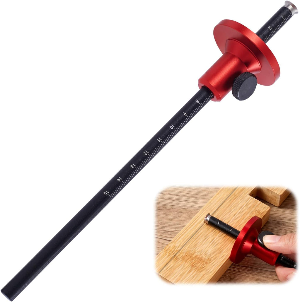 Wheel Marking Gauge with Micro-Adjustment – Precision Dovetail Marker for Woodworking, Dual MM/Inch Scale, Anti-Roll