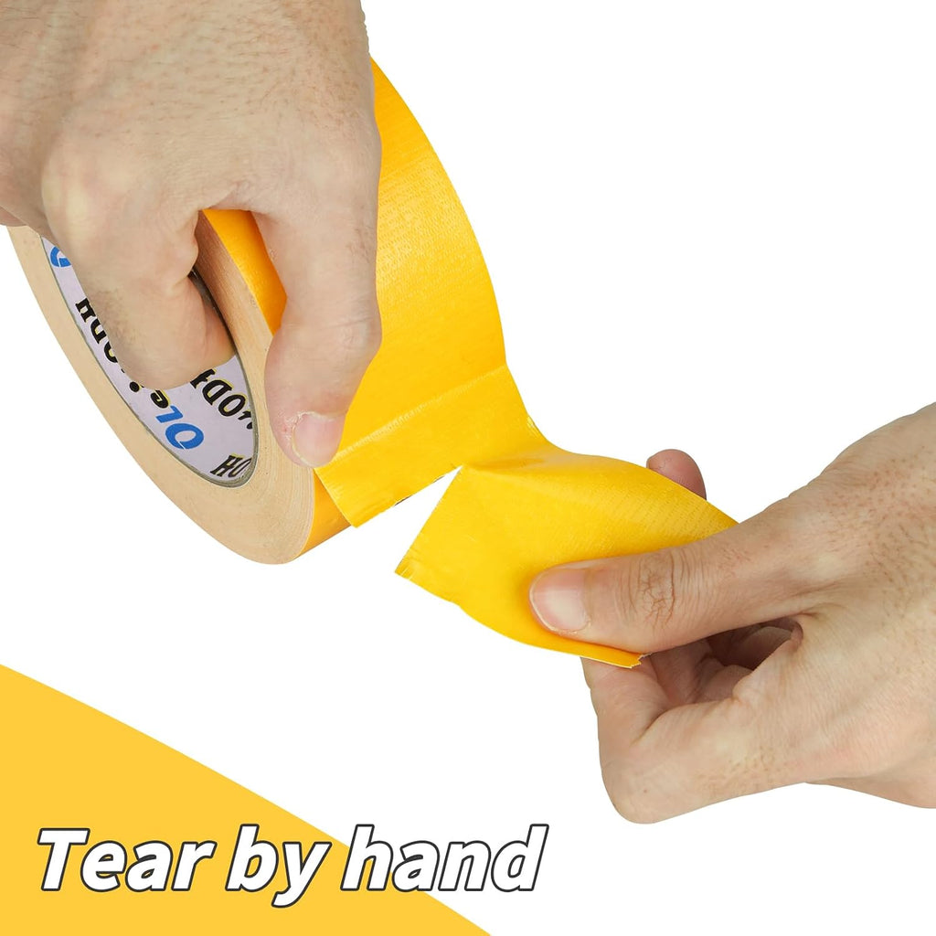 Yellow Duct Tape Bulk, 2 Inches x 60 Yards, 12 Pack