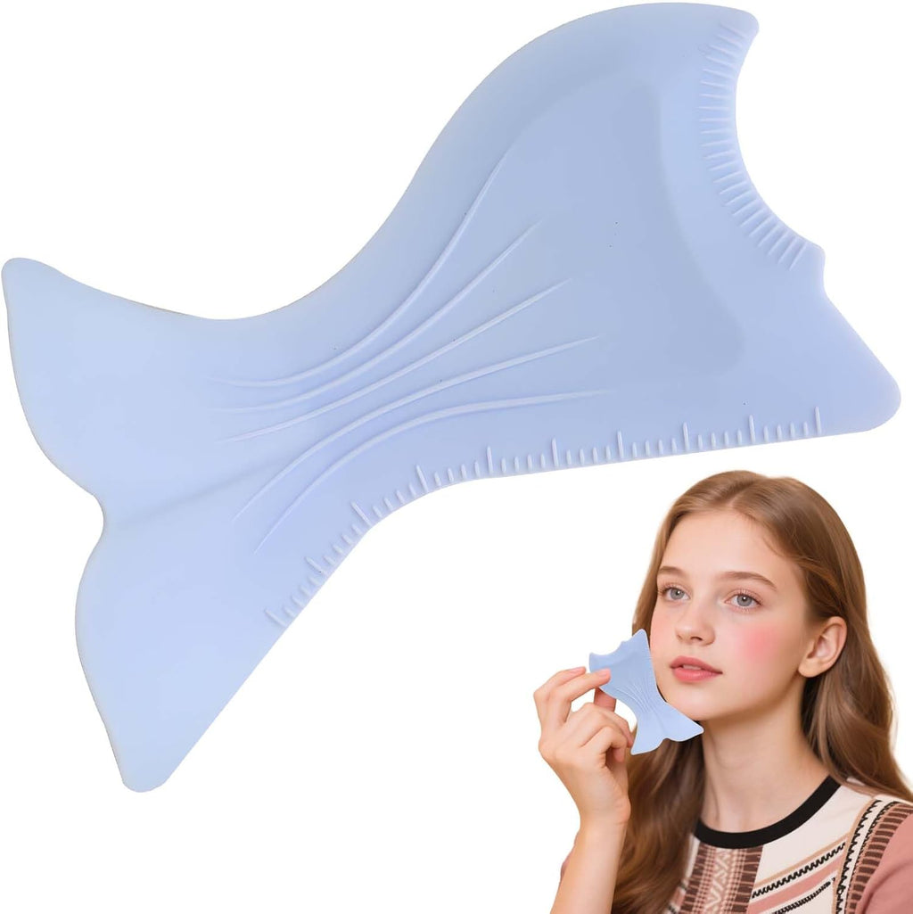 7-in-1 Silicone Eyeliner Stencil Tool for Defined Eye Makeup - Reusable Mascara Shield, Eyebrow Shaper, and Blush