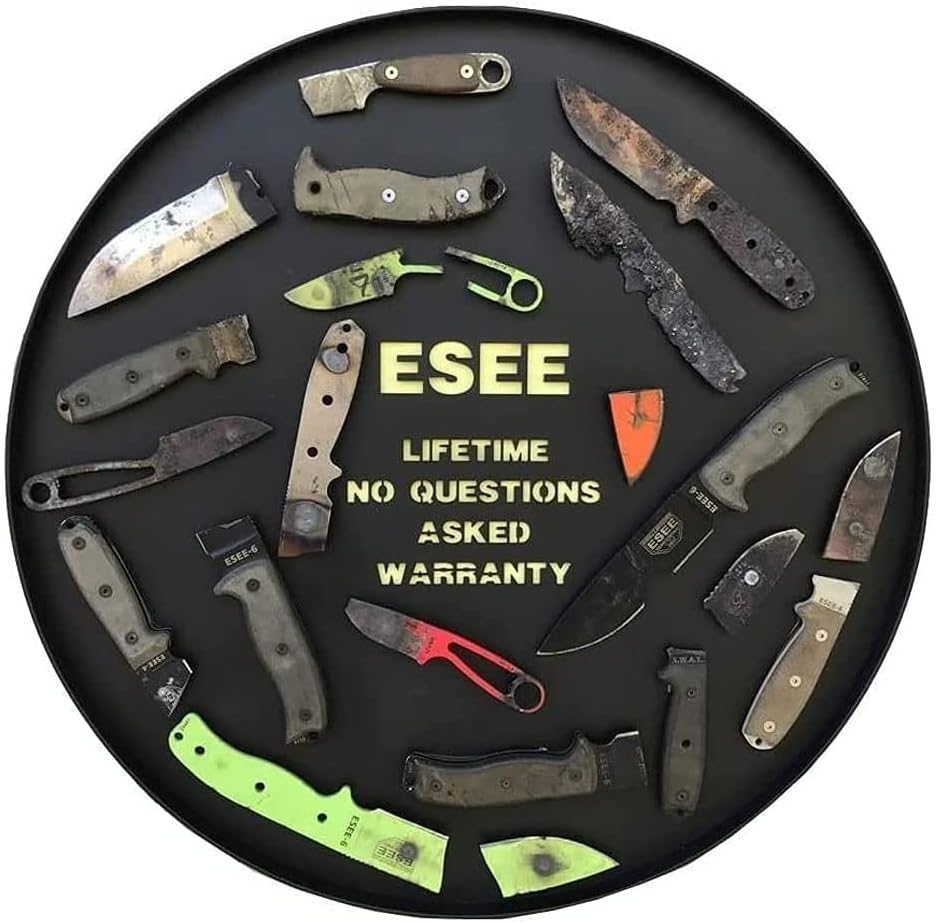 4P-DT Desert Tan Fixed Blade Knife w/ OD Green Molded Polymer Sheath