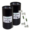 (2) Pack, 340-408 uF x 250 VAC - BMI/USA Start Capacitor # 092A340B250CE7A with Bleed Resistor