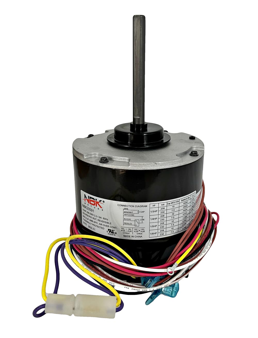 US Motors 5464 2-Speed HVAC Condenser Blower Fan Motor, 1/3 HP, OEM Caliber