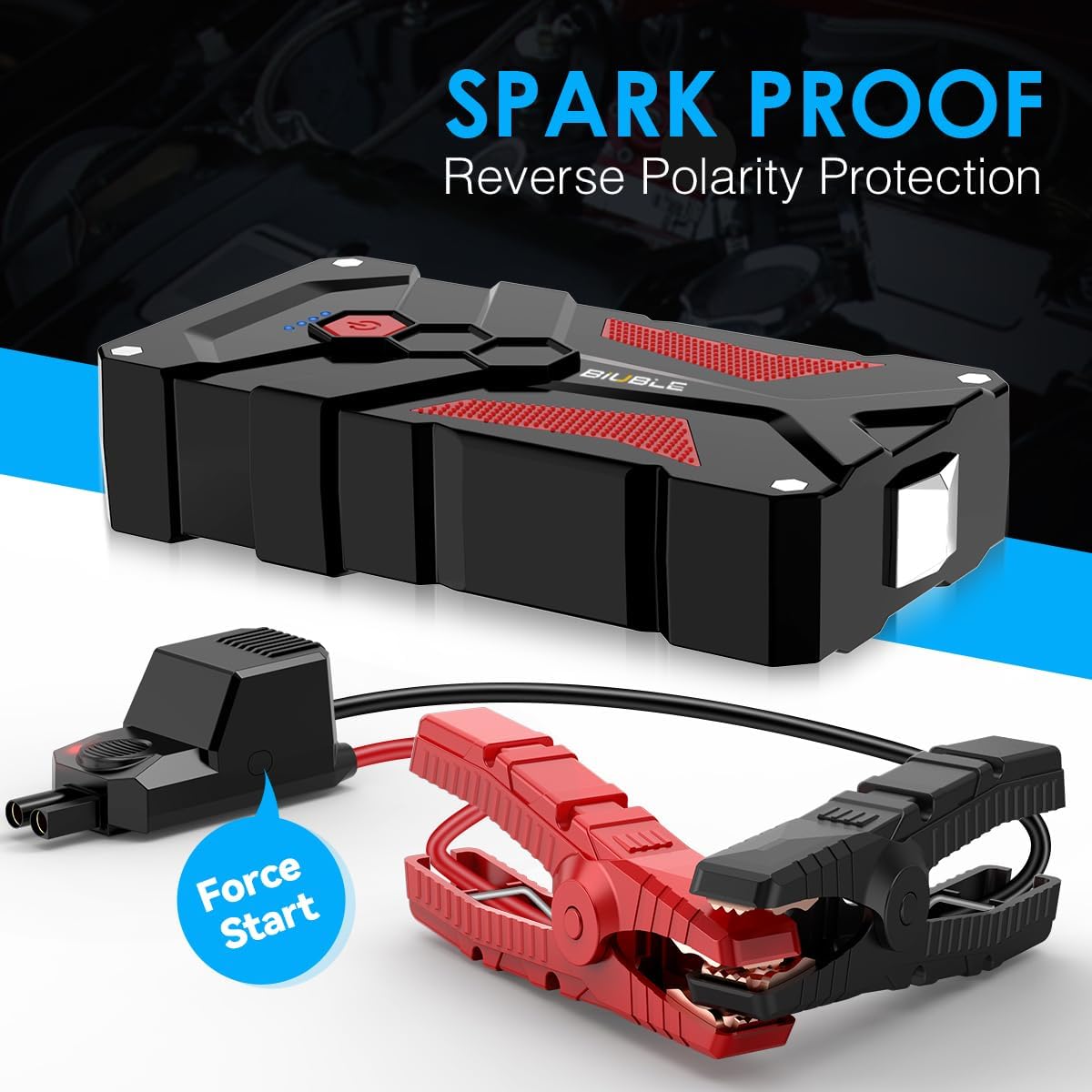Jump Starter Car Jump Starter Auto Battery Booster Pack 5000A Peak 12V with USB-C Quick Charge,Lithium Jump Box with