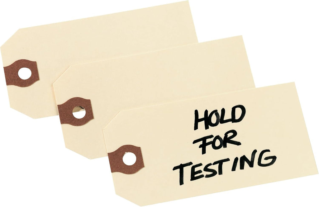 unstrung Shipping Tags, 11.5 pt. Stock, 6-1/4" x 3-1/8", 1,000 Manila Hang Tags (12308)