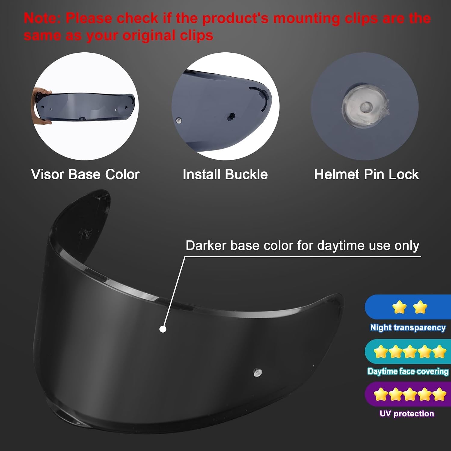 Sedici Strada 2 Visor - Sedici Strada 2 and Strada 3 Face Shield Motorcycle Helmet visor Accessories Replacement for