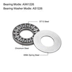 uxcell AXK1226 Thrust Needle Roller Bearings with Washers 12mm Bore 26mm OD 2mm Width 10pcs