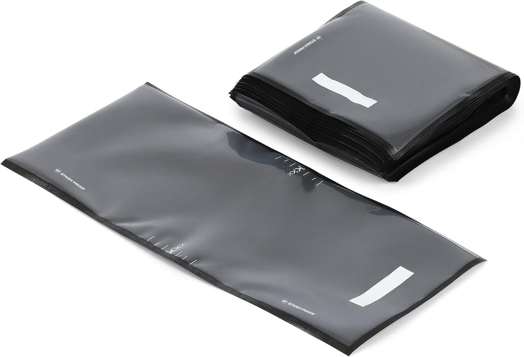 Vacuum Seal Bags 11" x 24" (50 Count) 5.5 Mil (Black & Clear) BPA Free Precut Heavy-Duty Commercial Grade Sealer