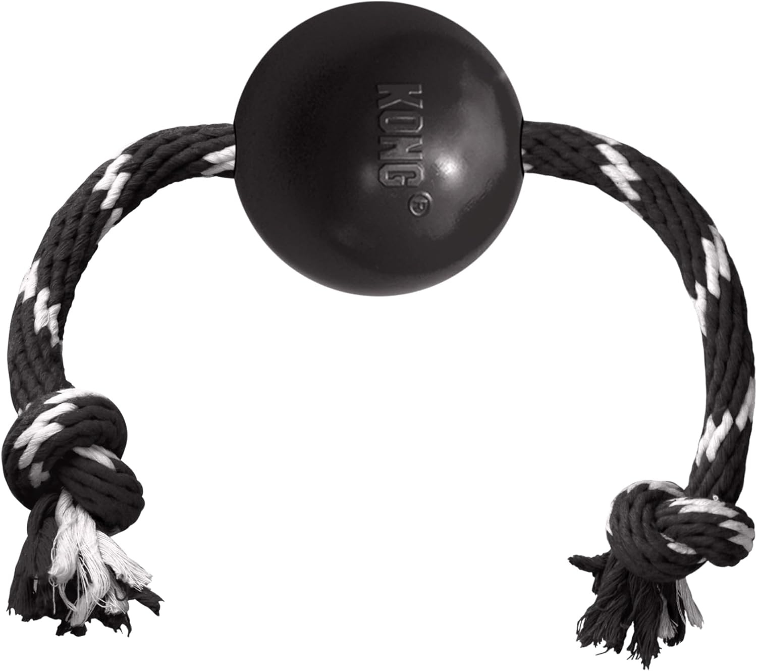 Extreme Ball with Rope - Dog Fetch Toy with Rope for Easy Throwing - Durable Dog Ball Toy for Tug, Playtime & More s