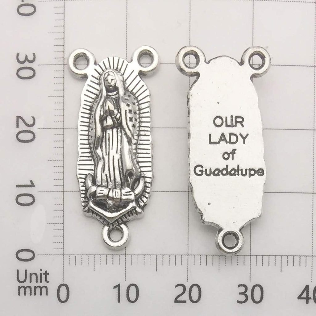 100g (60pcs) Antique Silver Cross Jesus Maria Our Lady Miraculous Centerpiece Crucifix Medal Charms Pendants for
