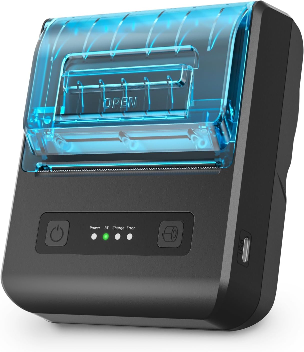 POS Receipt Printer, 80mm Portable Mobile Mini Thermal Printer, Compatible with 3 1/8" Thermal Paper Receipt Rolls
