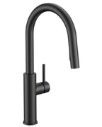 Kitchen Faucet with Pull Down Sprayer, Classic High Arc Black