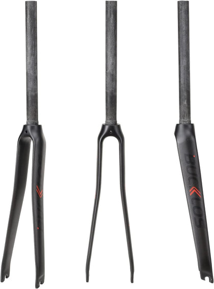 28.6mm 700C Full Carbon Fiber Road Bike Rigid Fork, C-Type Clamp Brake, 1-1/8 Threadless Straight Tube Superlight 3K
