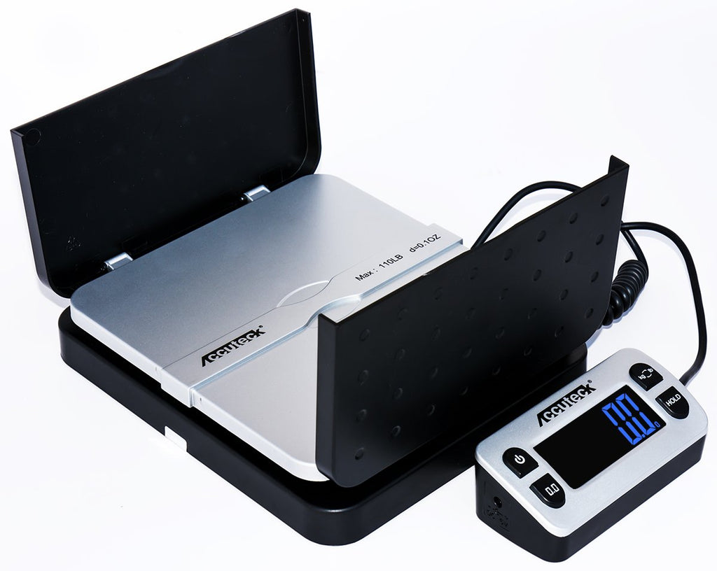 8580 High Capacity 110 Lbs High Accuracy 0.1OZ Digital Postal Scale with Remote Display, Batteries and USB Cable and