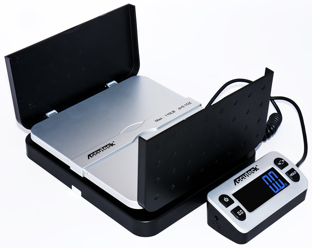 8580 High Capacity 110 Lbs High Accuracy 0.1OZ Digital Postal Scale with Remote Display, Batteries and USB Cable and