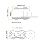 uxcell Chain Master Connector Link Roller 8mm Pitch Stainless Steel 4 Pcs