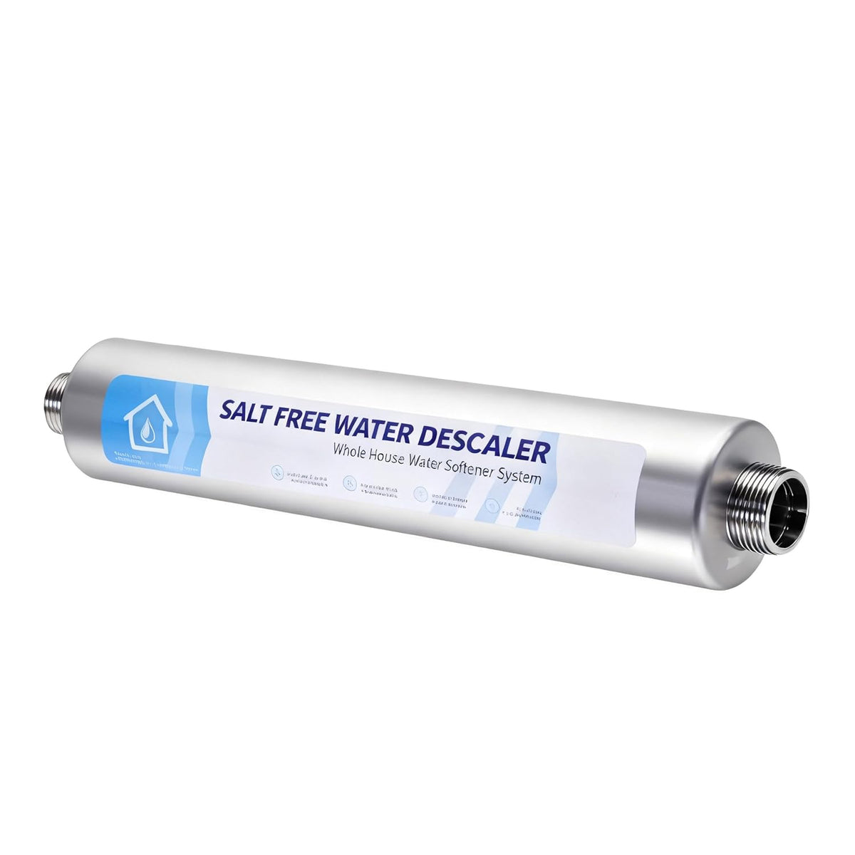 Salt-Free Whole House Water Descaler System, 3/4" NPT, Prevents Limescale in Water Heaters, Boilers & Appliances