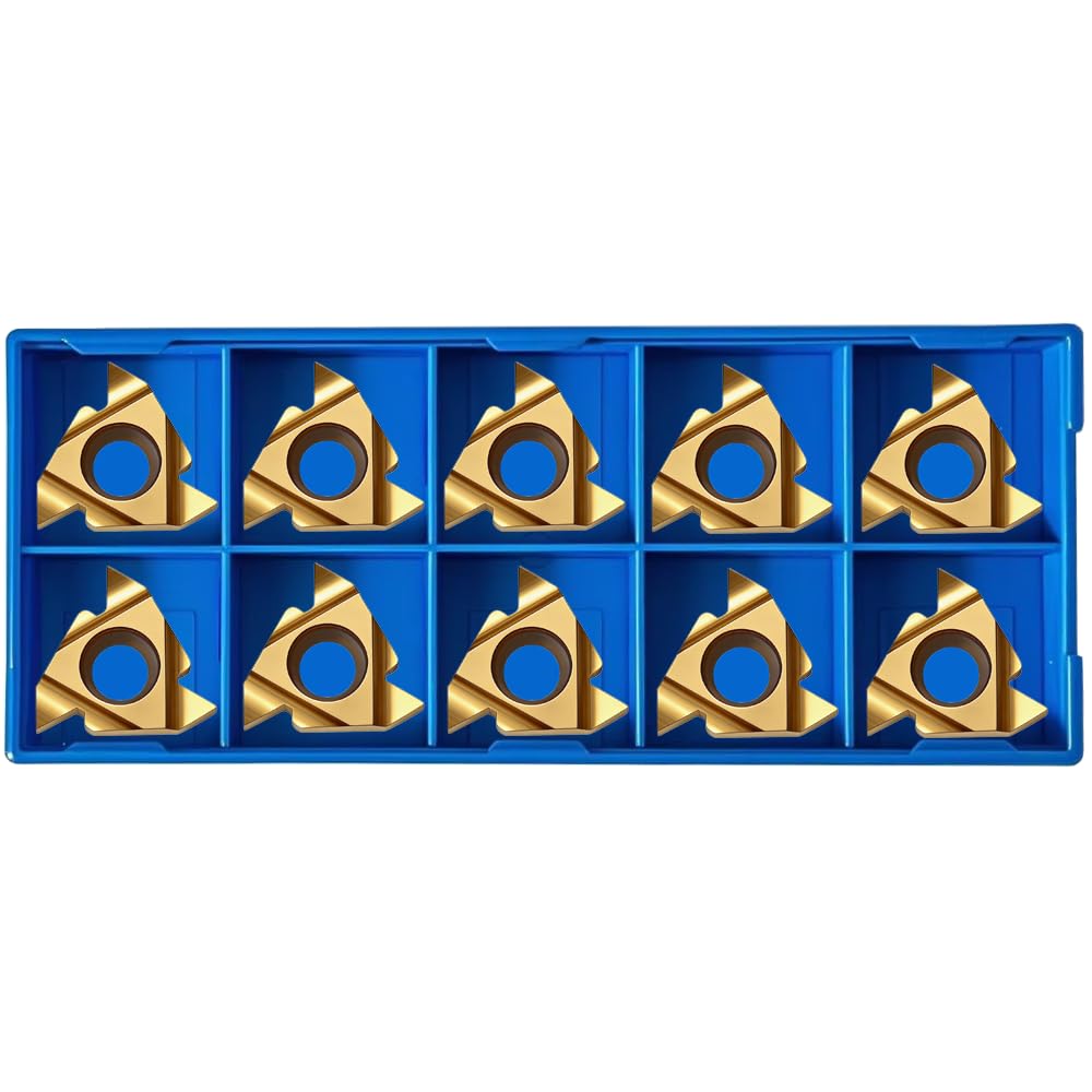 10PCS 16IR AG60 CNC Lathe Indexable Threading Carbide Turning Insert Blade