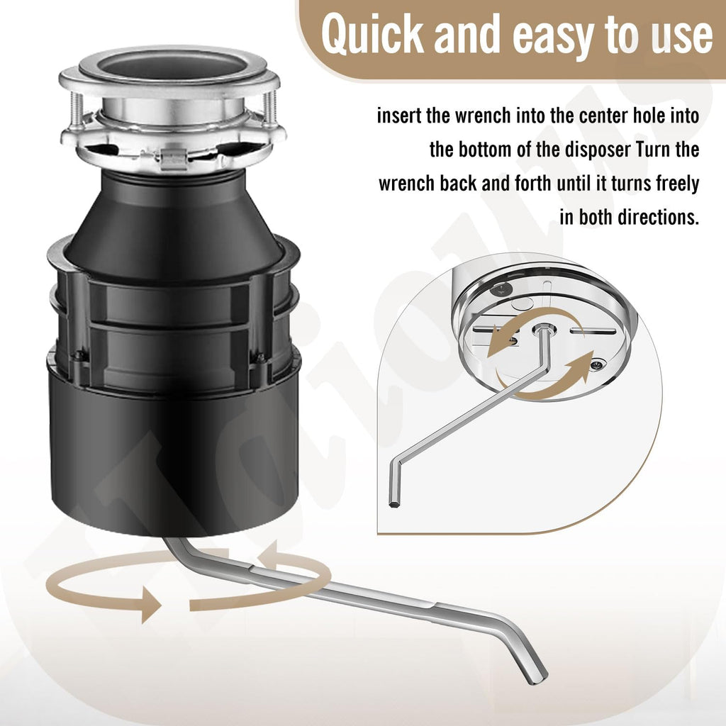 Garbage Disposal Wrench Tool - for InSinkErator Garbage Disposal - Silver