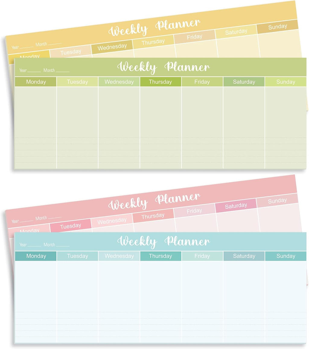 120 Sheets Weekly Planner Notepad Tear off Weekly Calendar Pad to Do List Sticky Notepad Desk Schedule Planner for