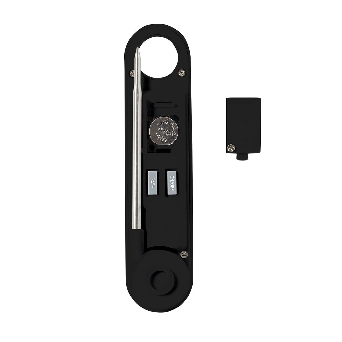 Digital Folding Stem Food Thermometer Black