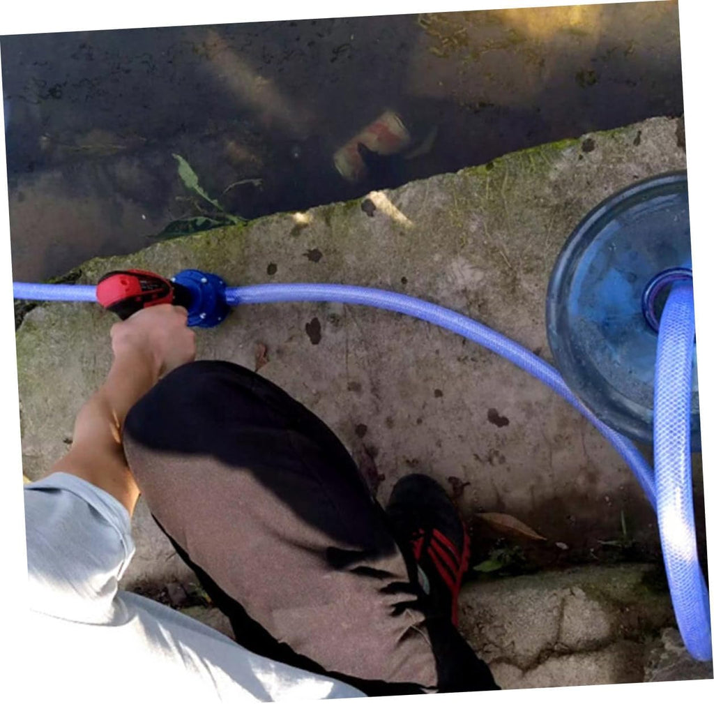 Mini Self-priming Plastic Water Transfer Pump for Home Use, Portable Drill Powered Utility Pump for Pond and Aquarium