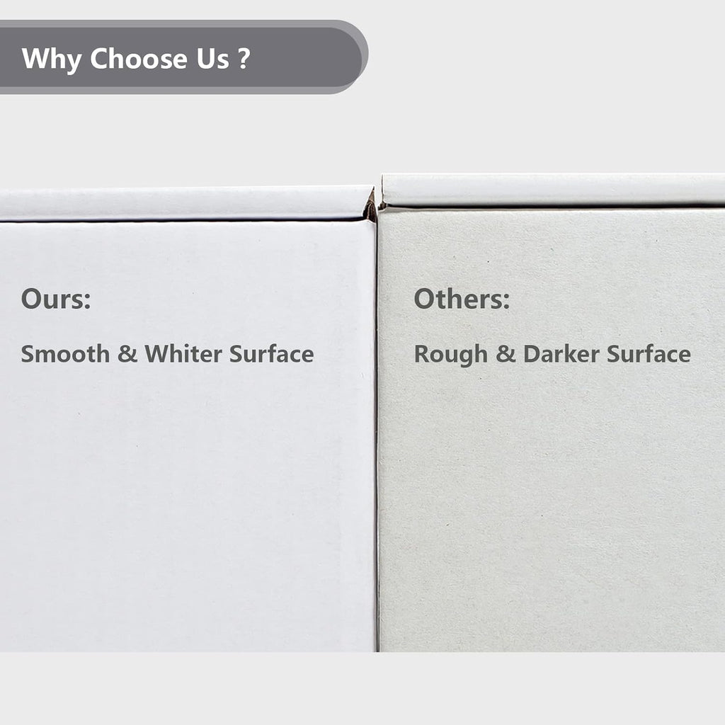 White Shipping Boxes 12x9x4" 20 Pack- Corrugated Cardboard Mailing Box for Small Business, Tab Locking Literature