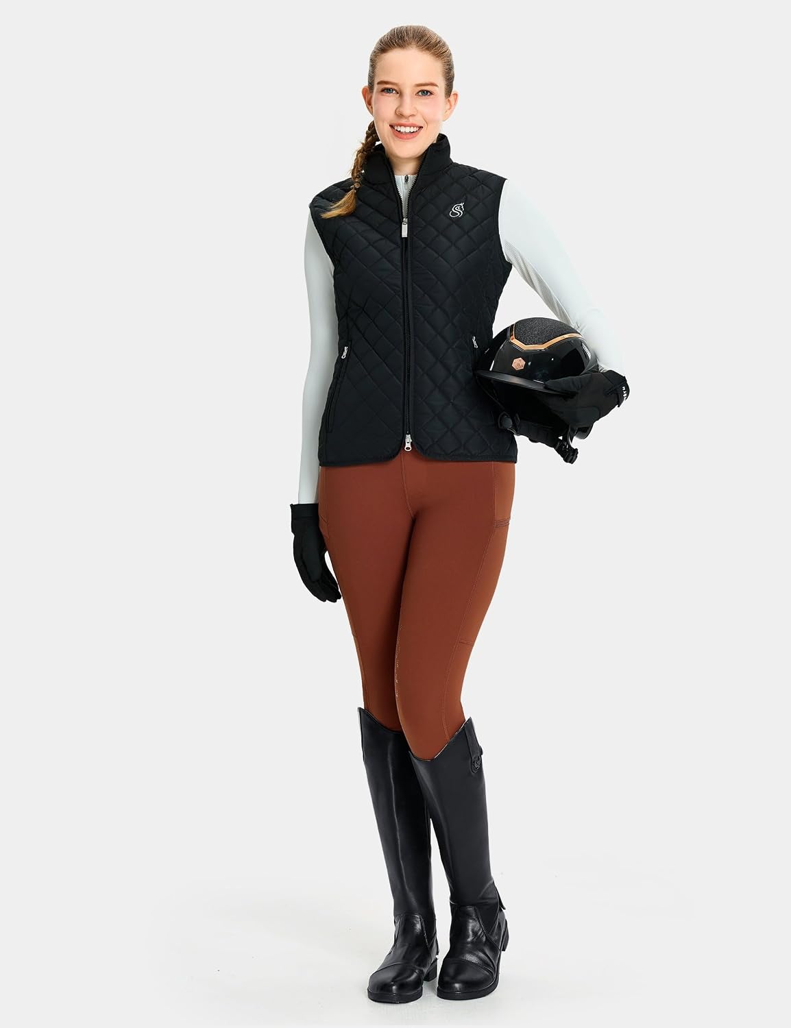 Women Fleece Horse Riding Pants Full Seat Equestrian Breeches