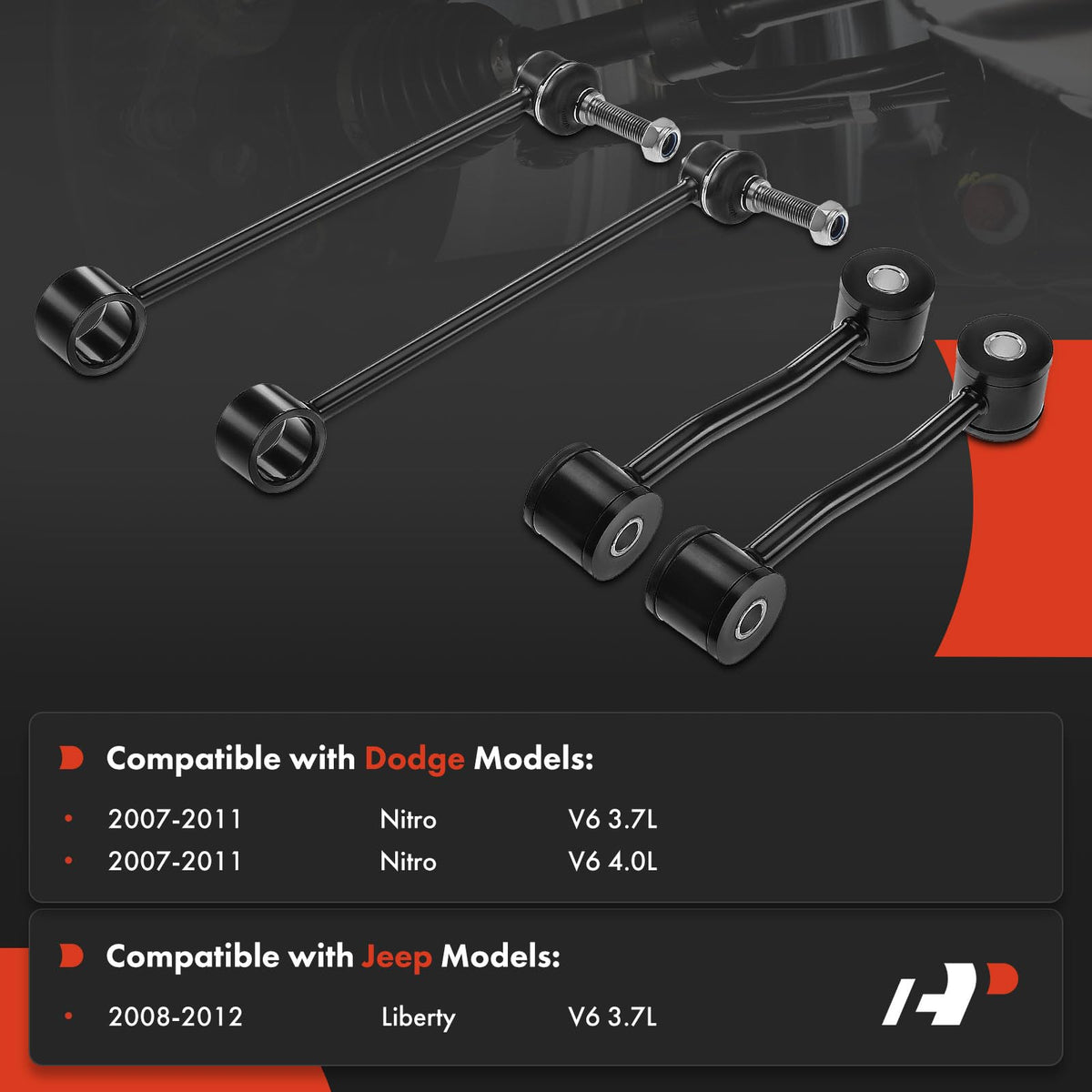 A-Premium Front & Rear Sway Bar Link Stabilizer Bar End Link Kit