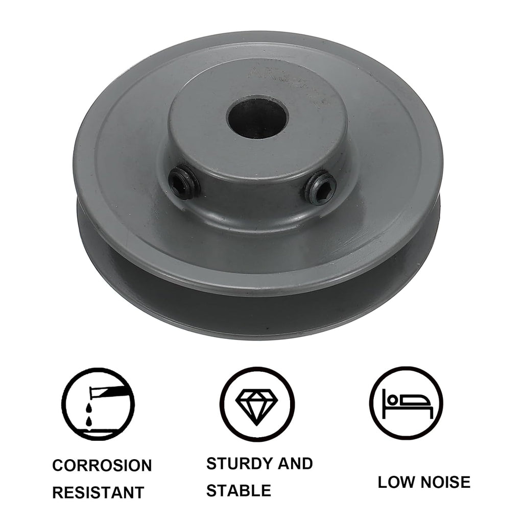 uxcell AK32-1/2 V-Belt Sheave 1/2" Bore, 3.25" OD, Single Groove Web Sheave