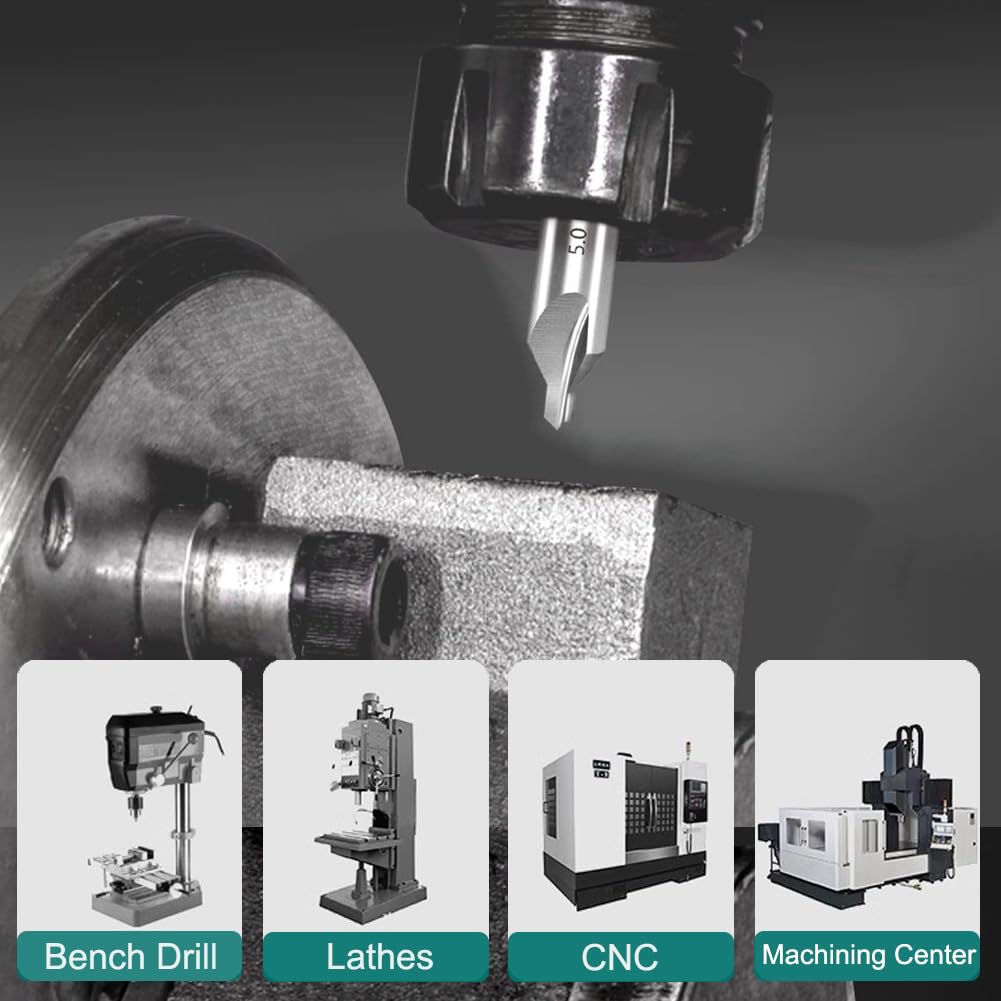 8Pcs HSS Center Drill Bits Set Combined Countersink Drill Bit Tool