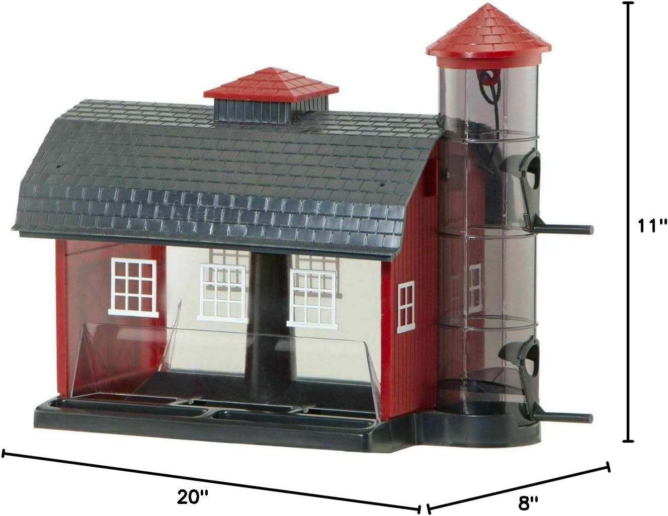 Audubon Red Barn Combo Seed Bird Feeder Model 6290