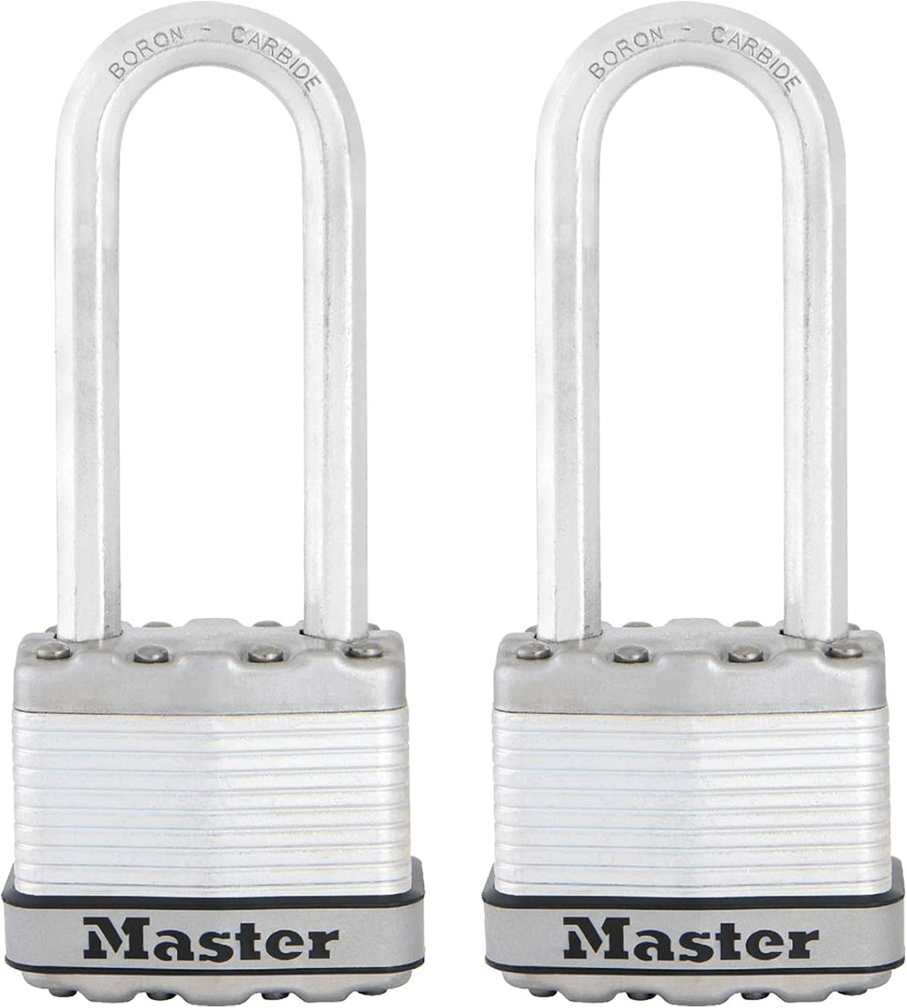 M1XTLJ Magnum Heavy Duty Padlock with Key, 2 Pack Keyed-Alike