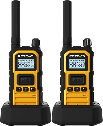 RB48PLUS GMRS Walkie Talkies Long Range,IP67 Waterproof 2 Way Radio | Repeater Capable, Dual PTT, Vibration Alert